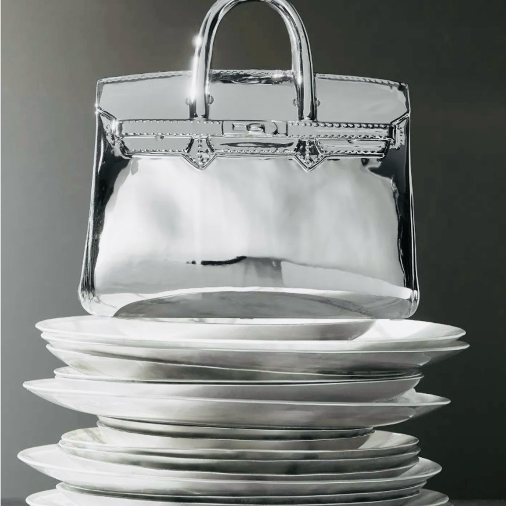 Elegant Design Silver Coin Bank Handbag